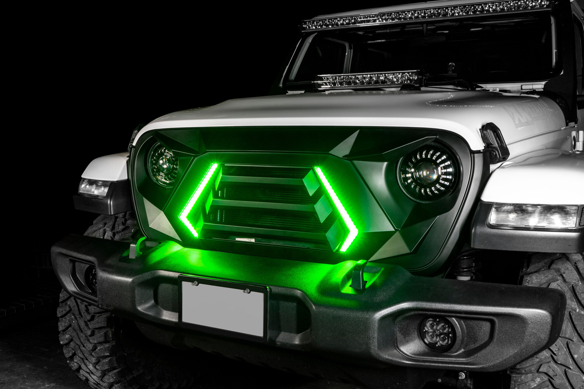 XKGLOW XKchrome LED Grill Kit with DRL Sequential Turn for Jeep Wrangler and Gladiator for 07-26 Jeep Wrangler JK, JL, & Gladiator