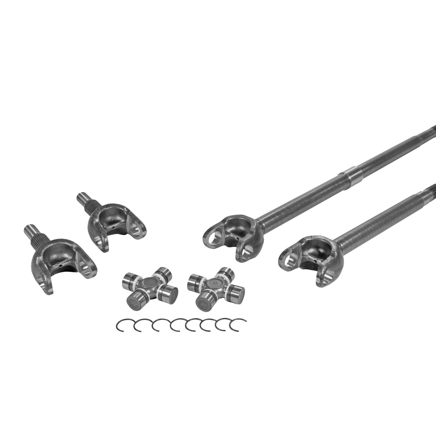 Yukon Gear & Axle YA W24174 Chromoly Front Axle Kit for 18-19 Jeep Wrangler JL with Dana 30, 27 Spline, w/FAD Delete